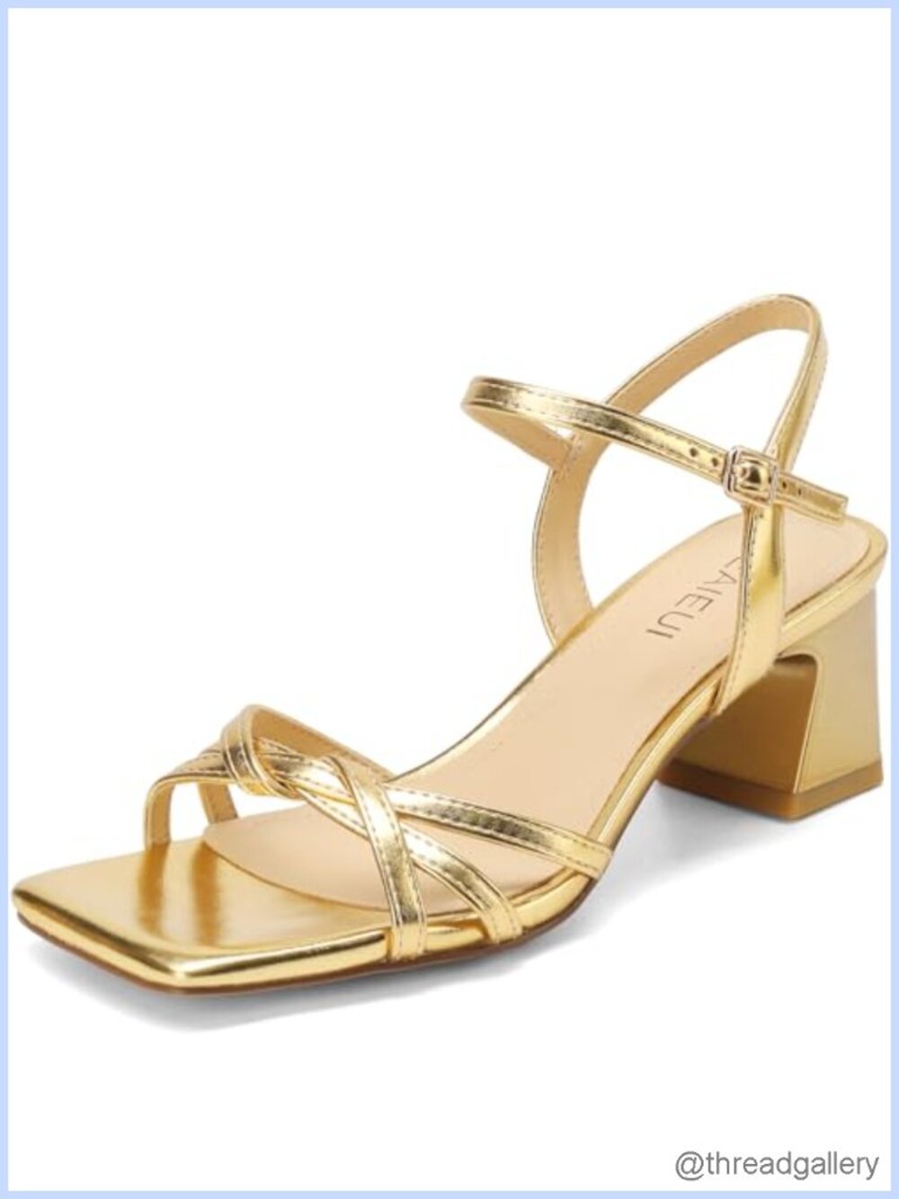 Women's Low Block Heels Square Toe Ankle Strap Dressy Formal